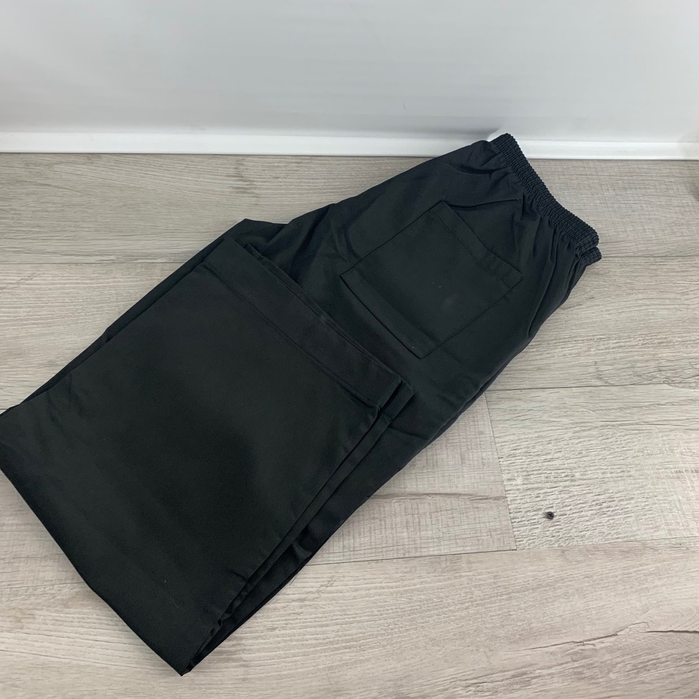 Touch of Care J&E Talit Mens Large Black Elastic Waist Pull On Pants Workwear